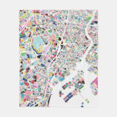 Karte Tokyos Japan Fleecedecke (Vorderseite)