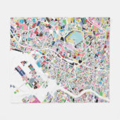 Karte Tokyos Japan Fleecedecke (Vorderseite (Horizontal))