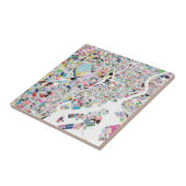 Karte Tokyos Japan Fliese (Seite)