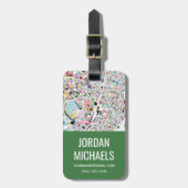 Karte Tokyos Japan Gepäckanhänger (Vorderseite vertikal)