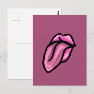 Karte Trick Pinke Lippen & Zunge