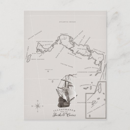 Karte Turks und Caicos (Vorderseite)