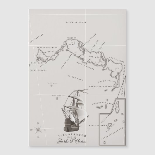 Karte Turks und Caicos (Vorderseite)