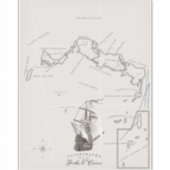 Karte Turks und Caicos Aufkleber (Vorderseite)