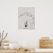 Karte Turks und Caicos Poster (Küche)