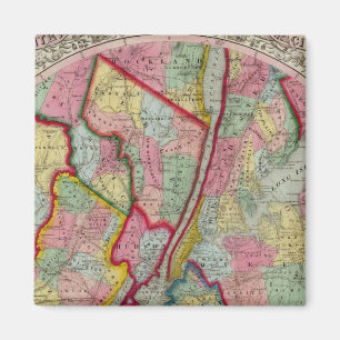 Karte um die Stadt New York Magnet