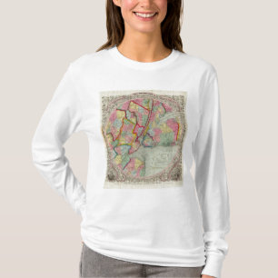 Karte um die Stadt New York T-Shirt