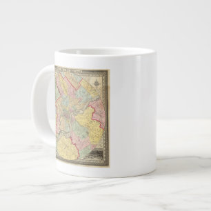 Karte um die Stadt Philadelphia Jumbo-Tasse