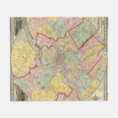 Karte um die Stadt von Philadelphia Fleecedecke (Vorderseite (Horizontal))