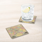 Karte um die Stadt von Philadelphia Rechteckiger Pappuntersetzer (Vor Ort)