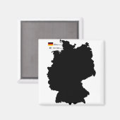 Karte und einige Fakten Deutschlands Magnet (Vorderseite/Rückseite)