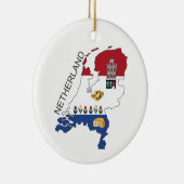 Karte und Fkag der Niederlande Keramikornament (Rechts)