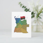 Karte und Flagge Angolas (Stehend Vorderseite)