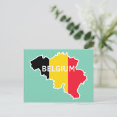 Karte und Flagge Belgiens (Stehend Vorderseite)