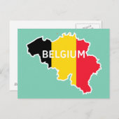 Karte und Flagge Belgiens (Vorne/Hinten)
