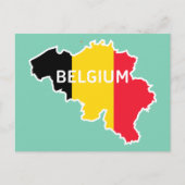 Karte und Flagge Belgiens (Vorderseite)