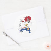 Karte und Flagge der Niederlande Runder Aufkleber (Umschlag)