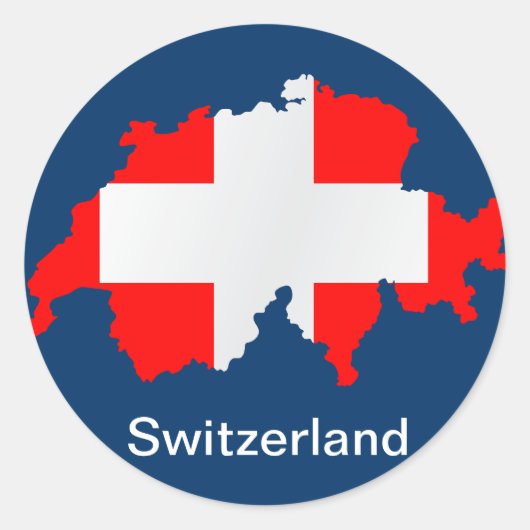 Karte und Flagge der Schweiz - Aufkleber (Vorderseite)