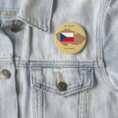 Karte und Flagge der Tschechischen Republik Button (Beispiel)