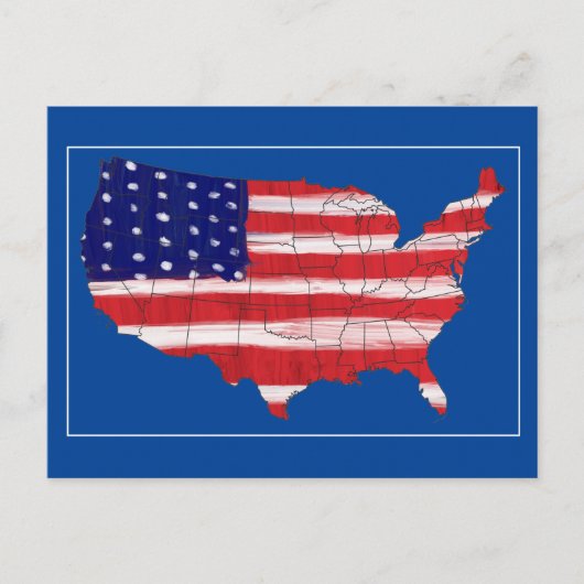 Karte und Flagge der USA (Vorderseite)