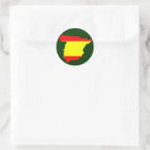 Karte und Flagge Spaniens - Aufkleber (Tasche)