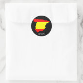 Karte und Flagge Spaniens - Aufkleber (Tasche)
