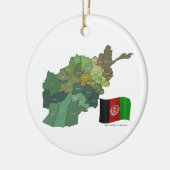 Karte und Flagge von Afghanistan Keramikornament (Links)