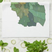 Karte und Flagge von Afghanistan Küchentuch (Gefaltet)