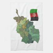 Karte und Flagge von Afghanistan Küchentuch (Vertikal)