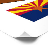 Karte und Flagge von Arizona Poster (Ecke)