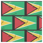 Karte und Flagge von GUYANA Stoff (Nahaufnahme)