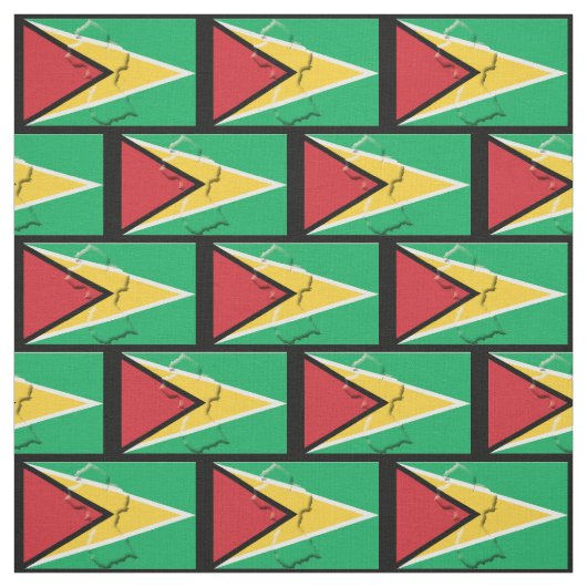 Karte und Flagge von GUYANA Stoff (Muster)