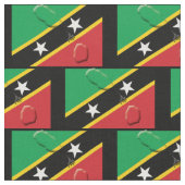 Karte und Flagge von ST KITTS Stoff (Nahaufnahme)