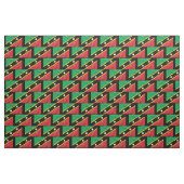 Karte und Flagge von ST KITTS Stoff (Fat Quarter (45,7 x 55,9 cm))