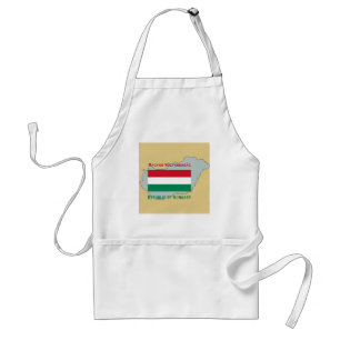 Karte und Flagge von Ungarn Schürze