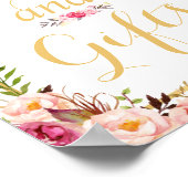 Karte und Geschenke | Floral Gold Rahmen Wedding S Poster (Ecke)