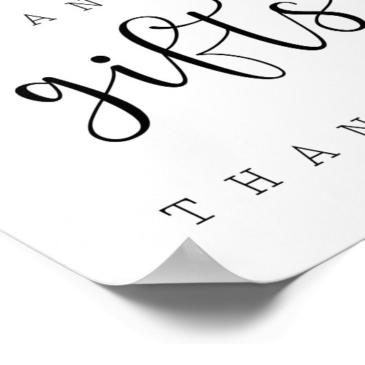 Karte und Geschenkunterschrift Poster (Ecke)