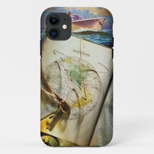 Karte und Kompass Case-Mate iPhone Hülle