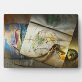 Karte und Kompass Fotoplatte (Vorderseite)