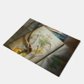 Karte und Kompass Fußmatte (Schrägansicht)