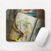 Karte und Kompass Mousepad (Mit Mouse)