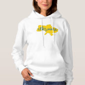 Karte und Schrift der Ukraine Hoodie (Vorderseite)