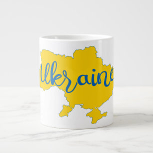 Karte und Schrift der Ukraine Jumbo-Tasse