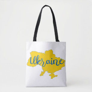 Karte und Schrift der Ukraine Tasche