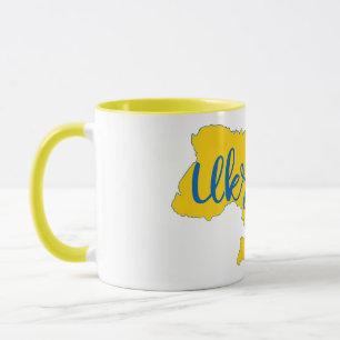 Karte und Schrift der Ukraine Tasse