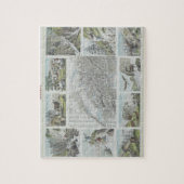 Karte und Vignetten der Schweizer Alpen Puzzle (Vertikal)