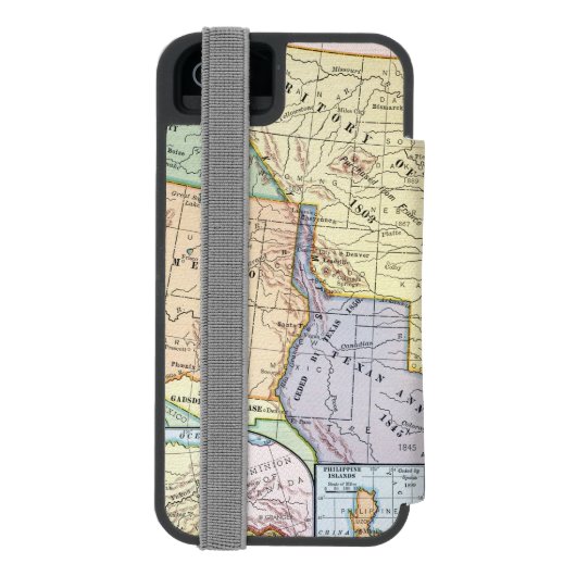 Karte: US Expansion, 1905 Incipio iPhone Geldbeutel-Hülle (Folio Rückseite)