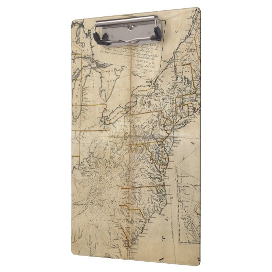 KARTE: USA, 1783 KLEMMBRETT (Links)