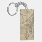 KARTE: USA, 1783 SCHLÜSSELANHÄNGER (Vorderseite links)