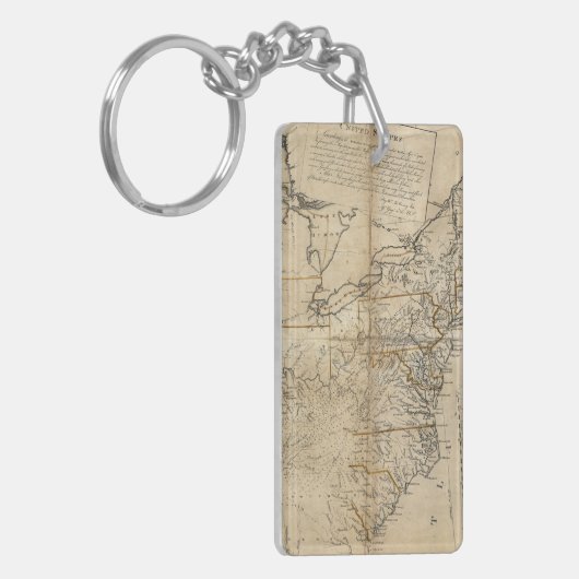 KARTE: USA, 1783 SCHLÜSSELANHÄNGER (Vorderseite links)